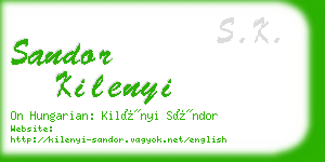 sandor kilenyi business card